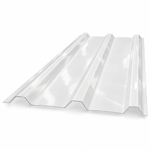 Teja cristal de cresta baja, lámina transparente para cubierta